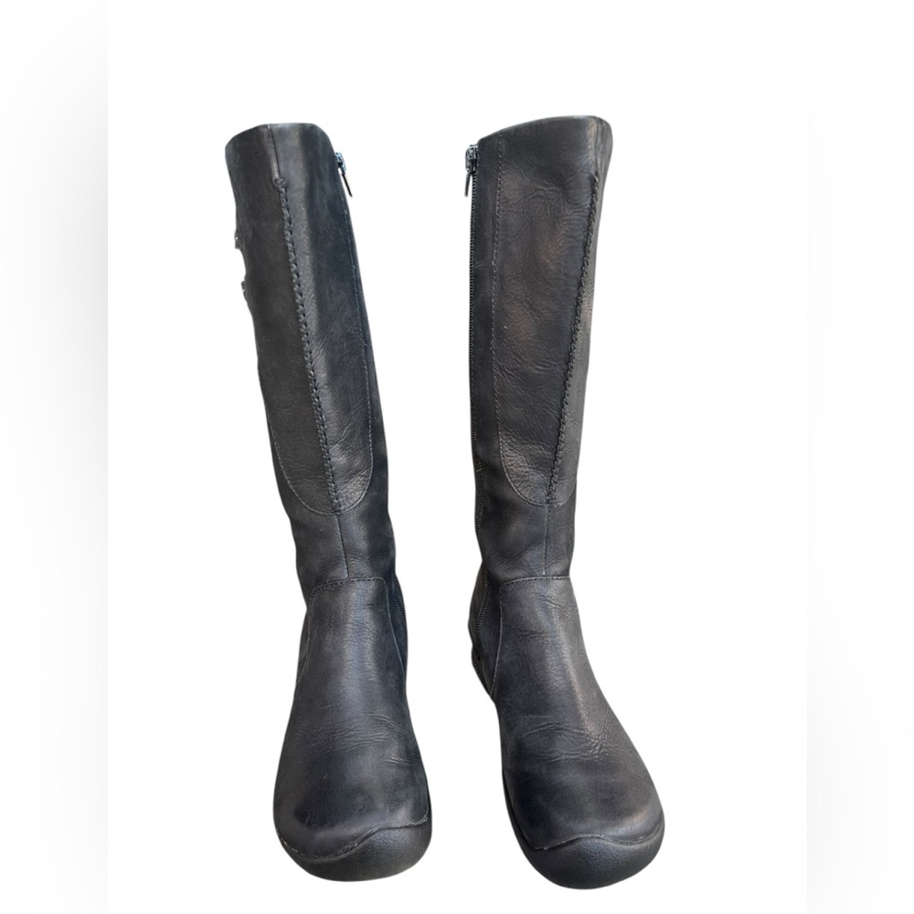 Keen Bern Baby Bern Black Leather Tall Boots Size 6 - Picture 3 of 6